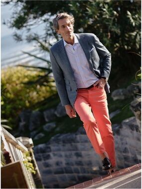 Sid Mashburn Corduroy Slim Straight 5-Pocket Pant in Coral 34/30